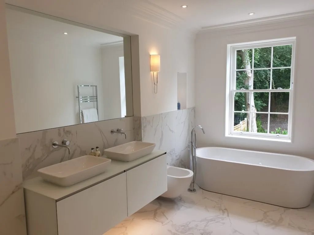 white marble bathroom